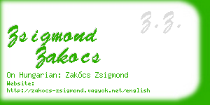 zsigmond zakocs business card